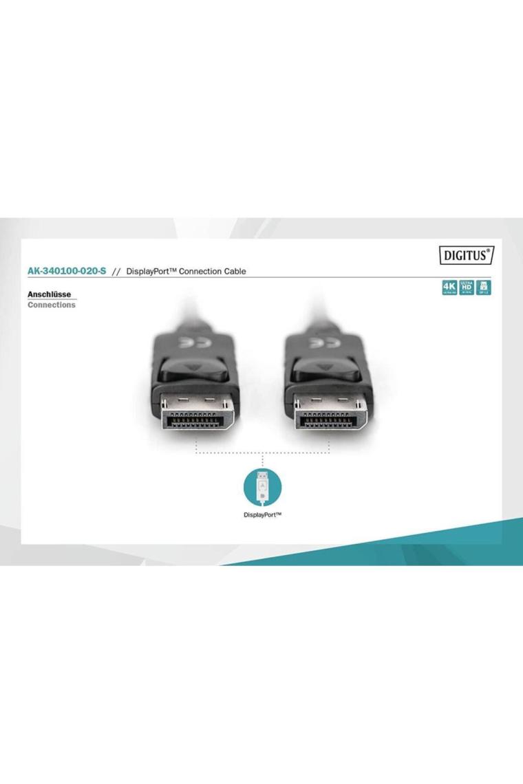 Digitus AK-340100-020-S 2 m DisplayPort Kablo