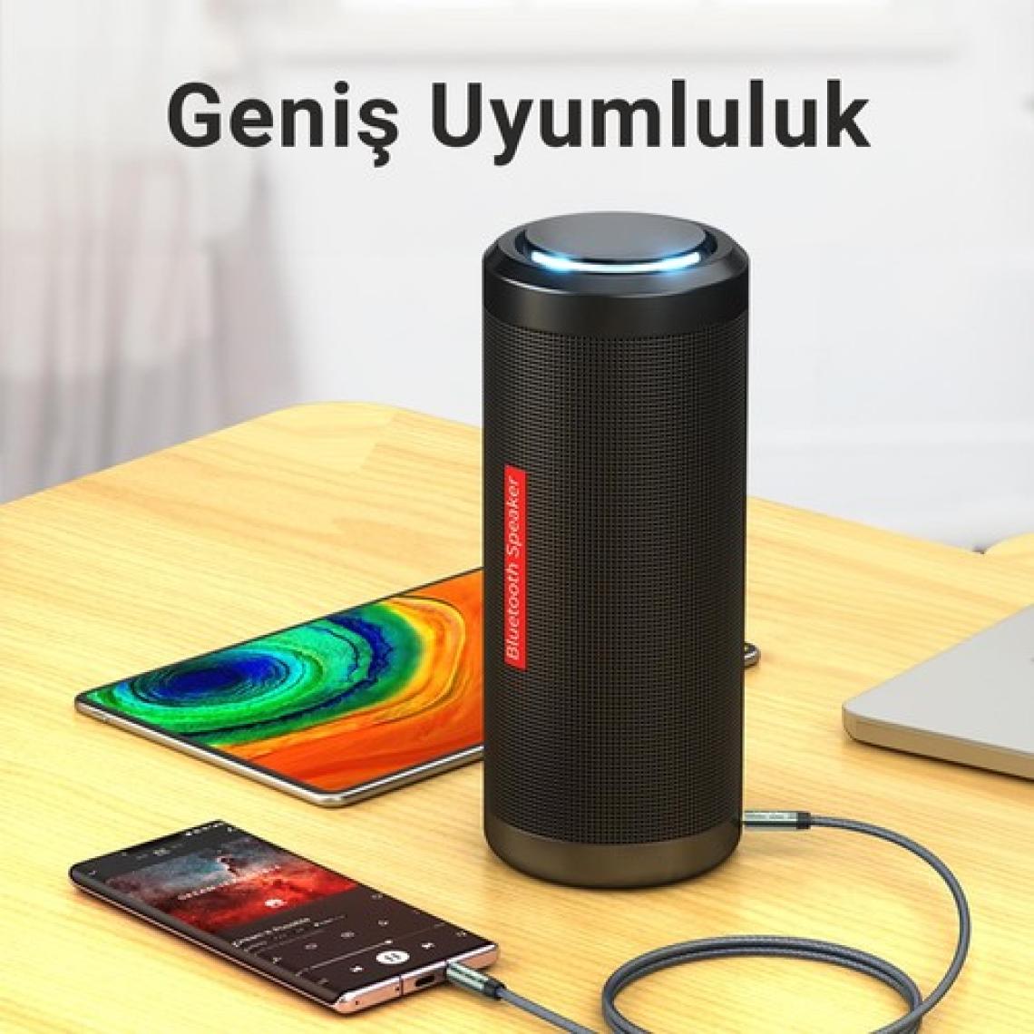 VegGieg 3.5mm Jack Trs Hi-Fi Örgülü Aux Ses Kablosu 1 Metre