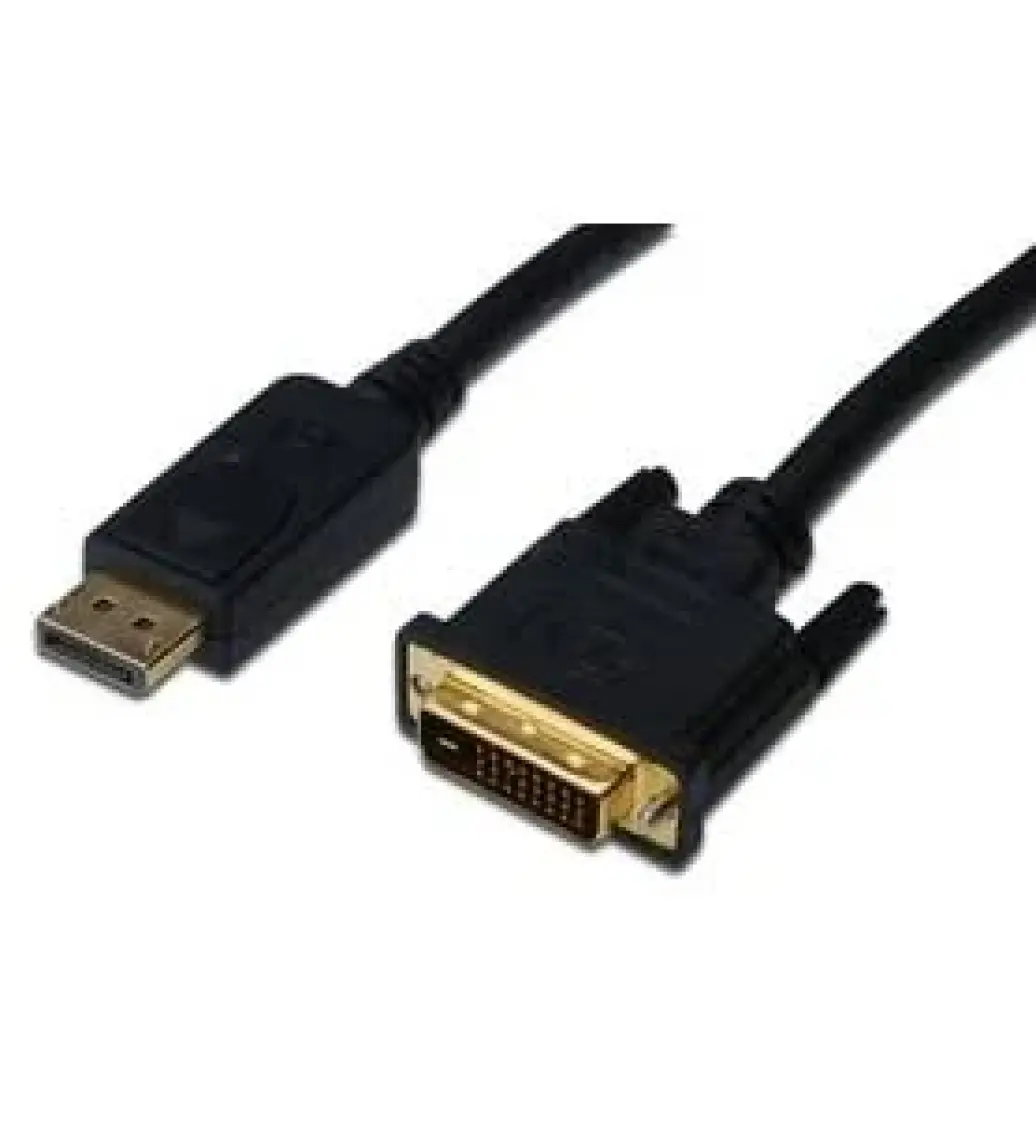 Displayport <-> Dvı Kablosu,  Dp Erkek - Dvı (24+1) Erkek, 3 Metre, Dp 1.1 Uyumlu Ul, Siyah Renk