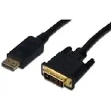 Displayport <-> Dvı Kablosu,  Dp Erkek - Dvı (24+1) Erkek, 3 Metre, Dp 1.1 Uyumlu Ul, Siyah Renk