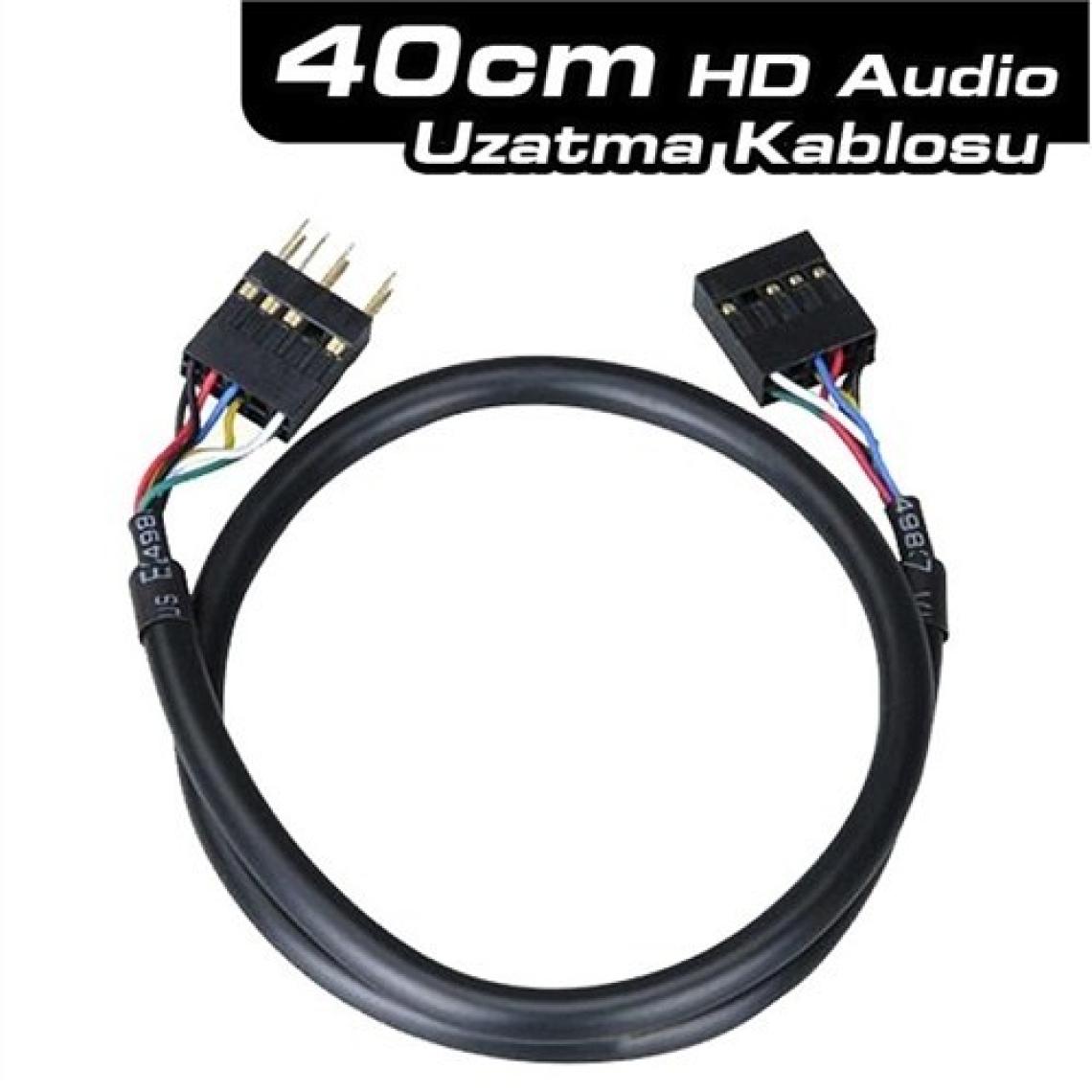 Akasa AK-EXAUDI-40 HD AC97 Destekli Ön Panel Ses Uzatma Kablosu (40cm)