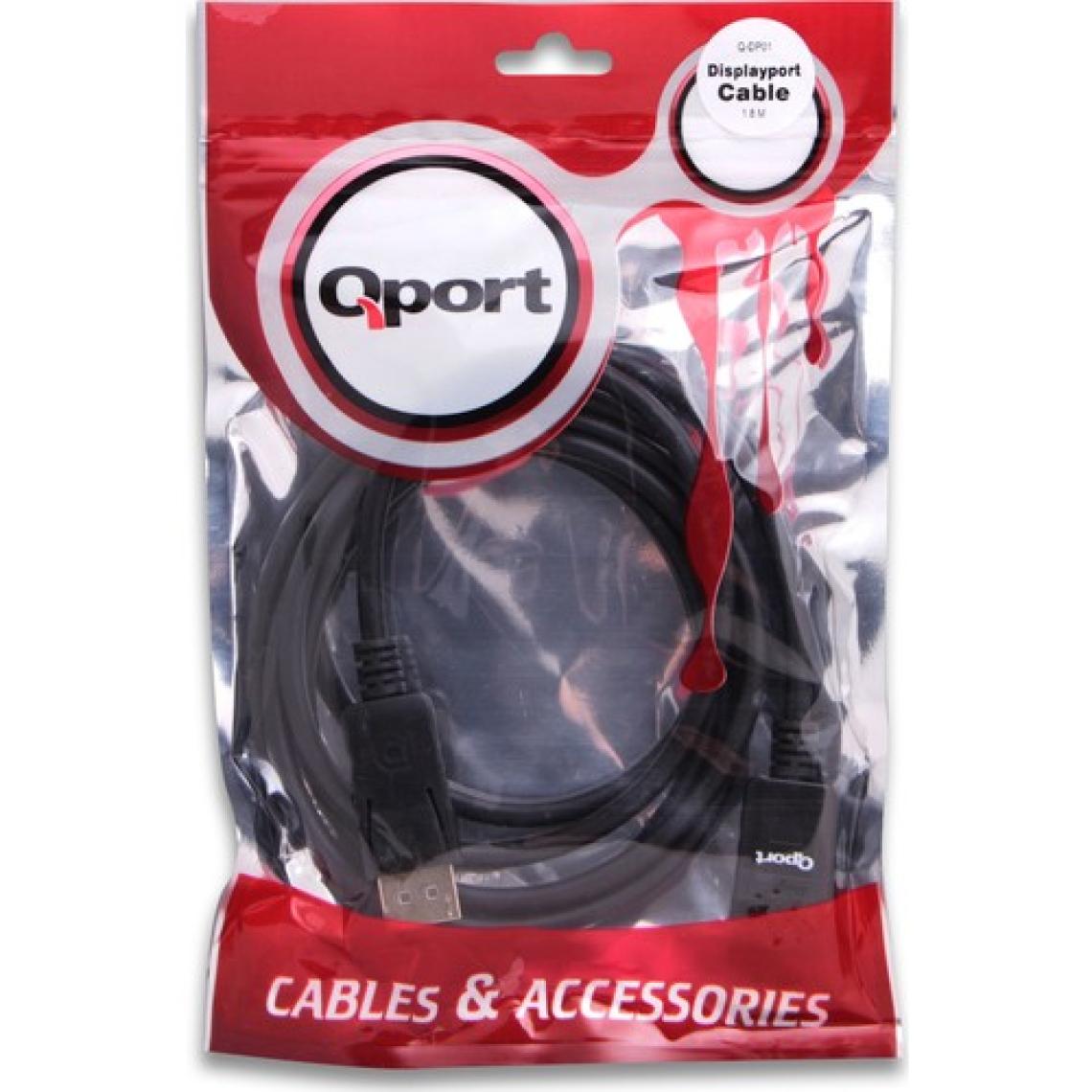 Qport Q-DP01 1.8 m DisplayPort Kablo