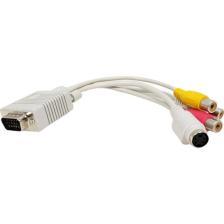 Polaxtor Kablo VGA To 3rca S/video 30CM PLX-10427