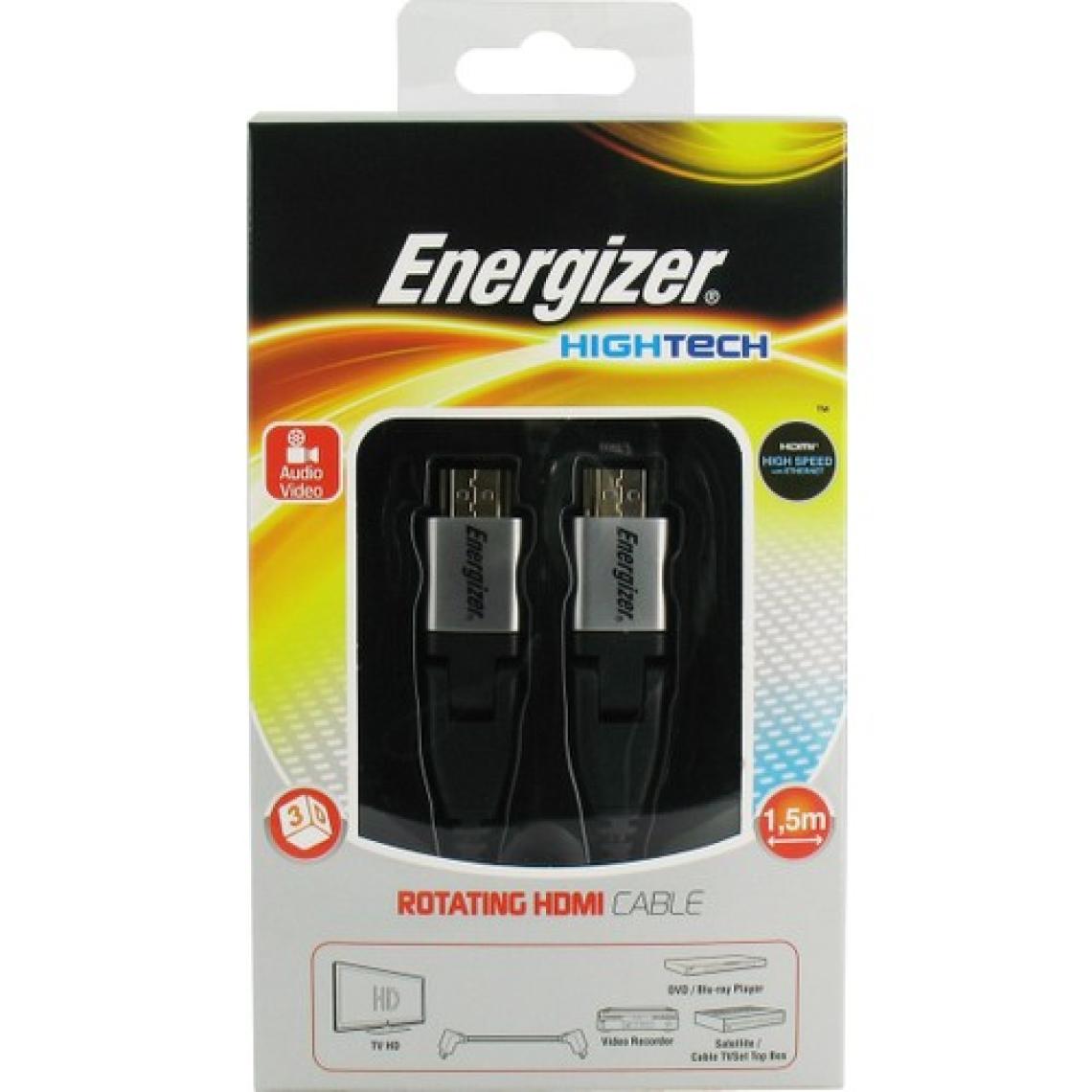 Energizer LCAEHRHAA15 Hightech 1.5m HDMI to HDMI Döner Başlıklı Kablo