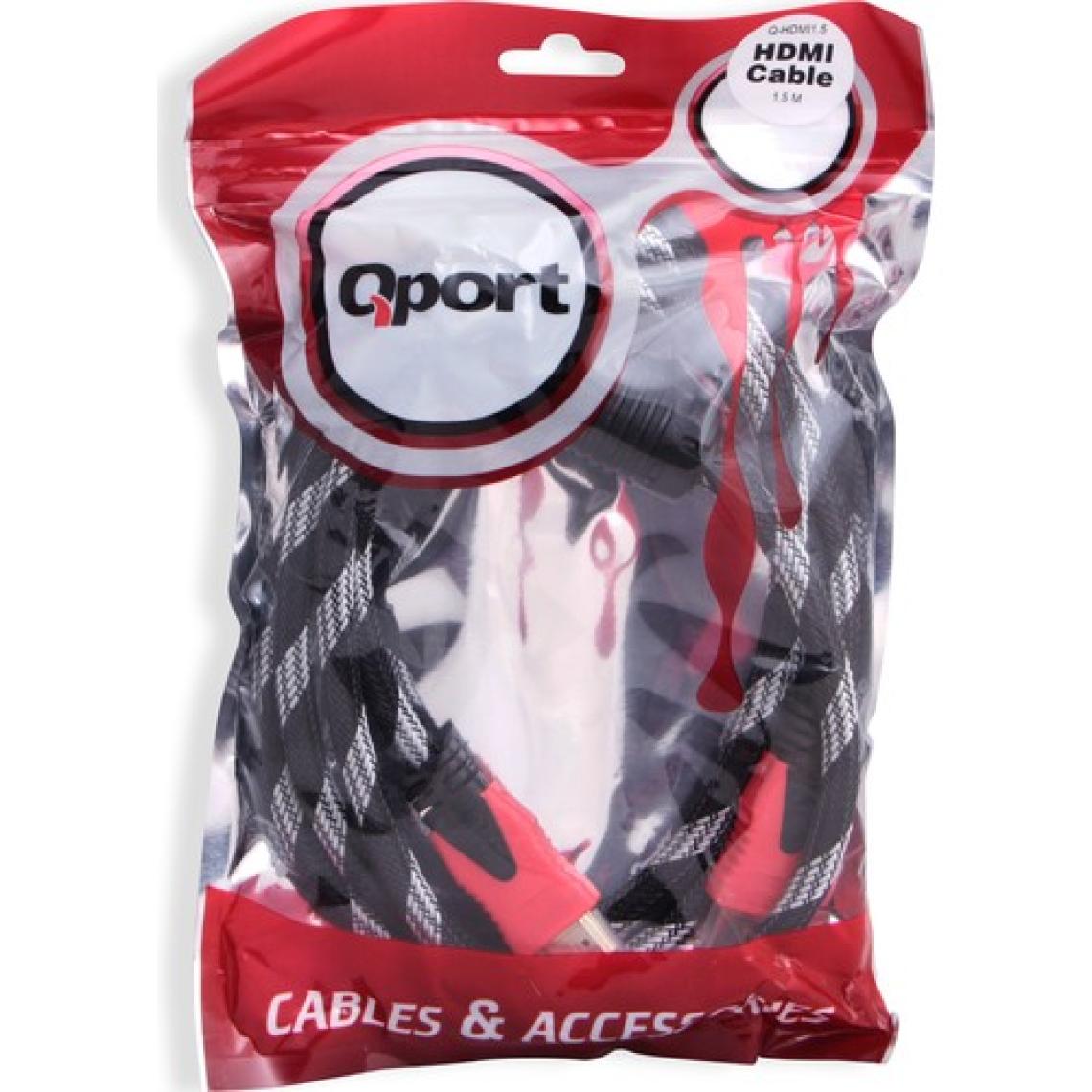 Qport HDMI to HDMI 1.5 M Altın Uçlu Kablo (Q-HDMI1.5)