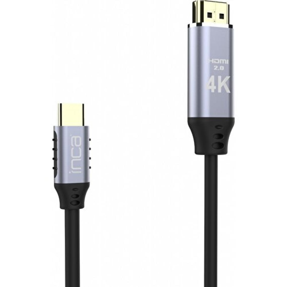 Inca ITCH-02TX  Type-C To HDMI 4K Altın Uçlu Kablo 2 mt