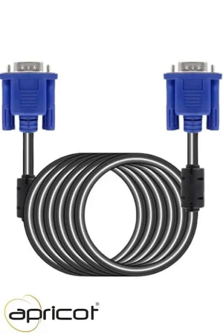 Apricot AP-201E 1,5 Metre Mavi Uçlu Monitör & Tv & Pc & Projeksiyon Uyumlu Yüksek Kalite VGA Kablo