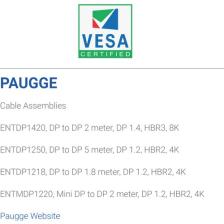 Paugge Vesa Sertifikalı 2m Displayport 1.4 Kablo (ENTDP1420)