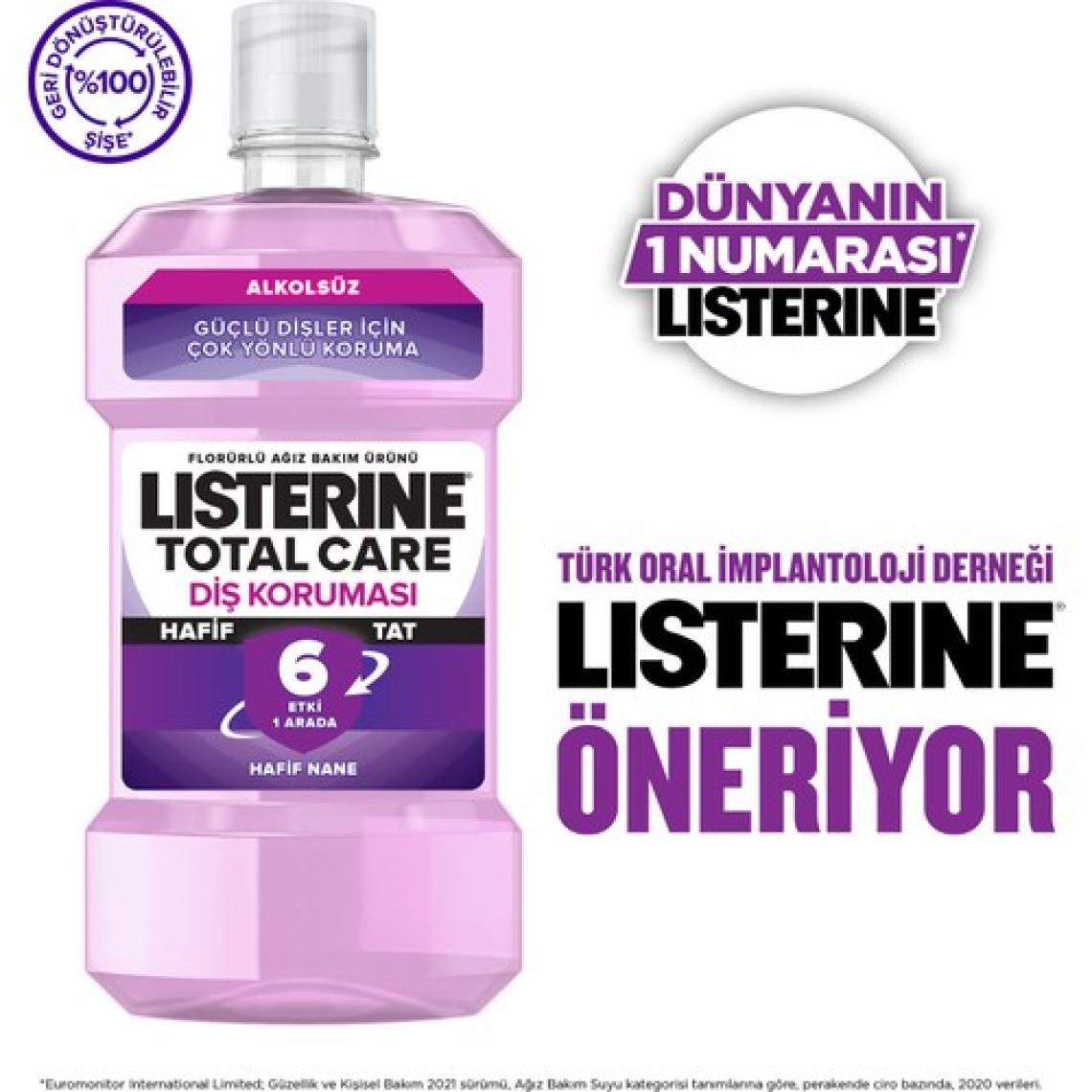 Listerine Total Care Hafif Tat Alkolsüz Ağız Bakım Suyu 250 Ml