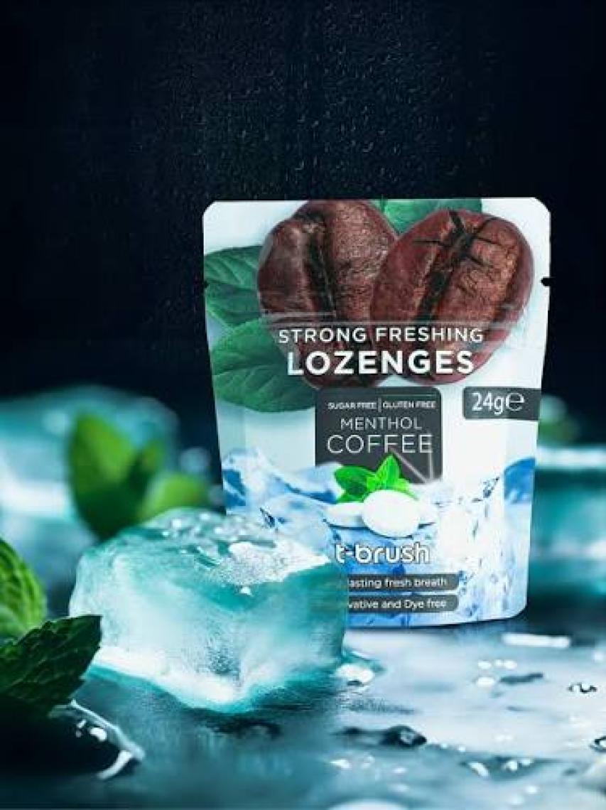 T-Brush Kahve ve Nane Aromalı Ferahlatıcı Ağız Pastili - Alkolsüz ve Şekersiz