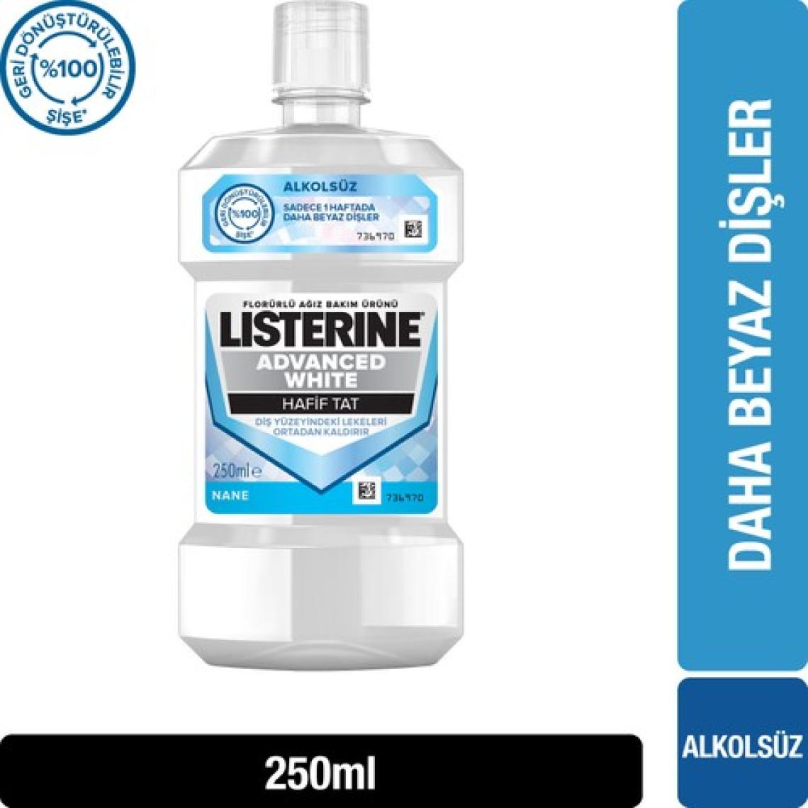Listerine Advanced White Hafif Tat Gargara 250 ml