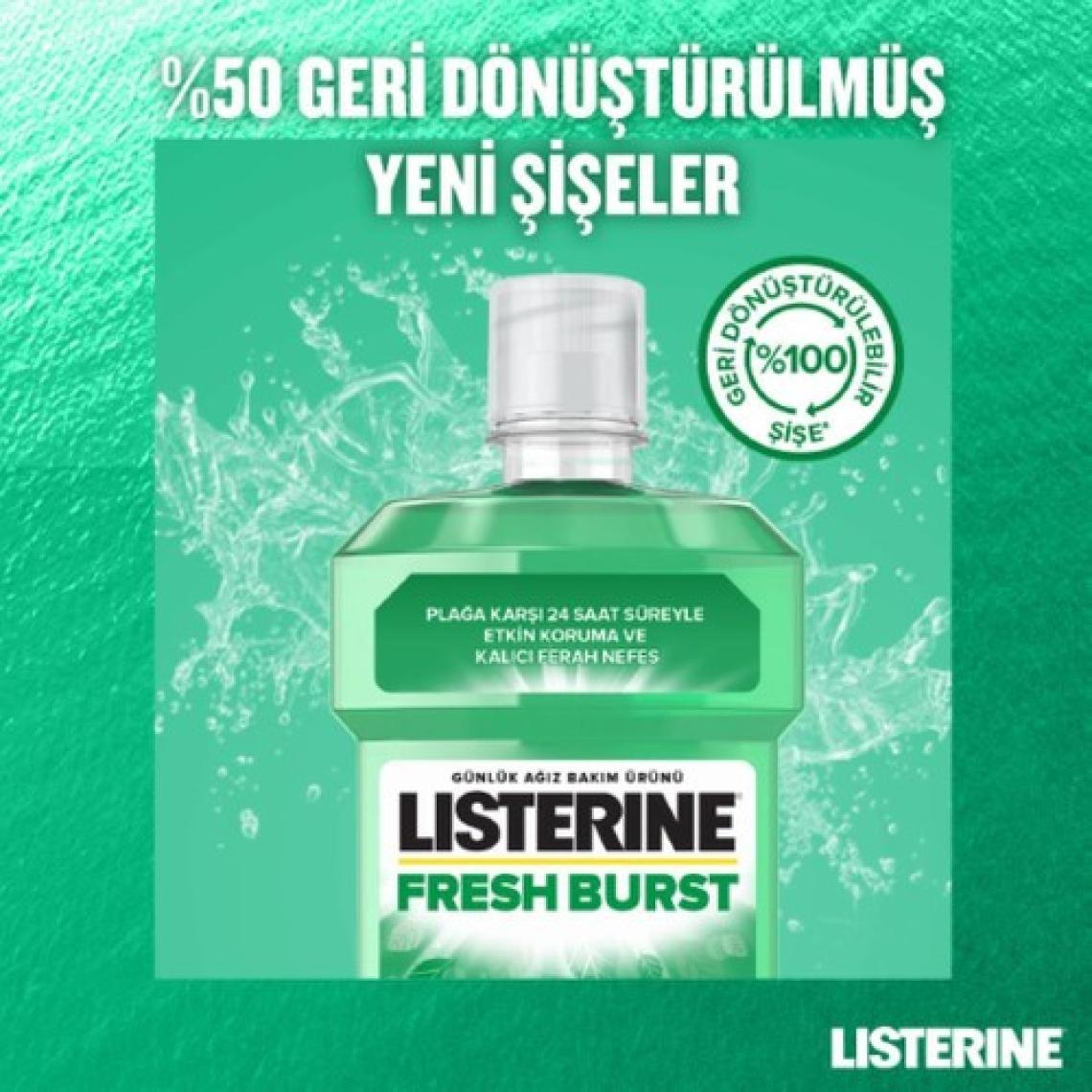Listerine Fresh Burst Ağız Bakım Suyu 500 ml x2