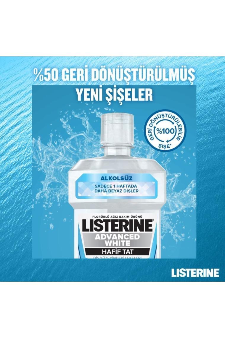 Advanced White Hafif Tat Alkolsüz Ağız Bakım Suyu 500 ml + 250 ml  Set