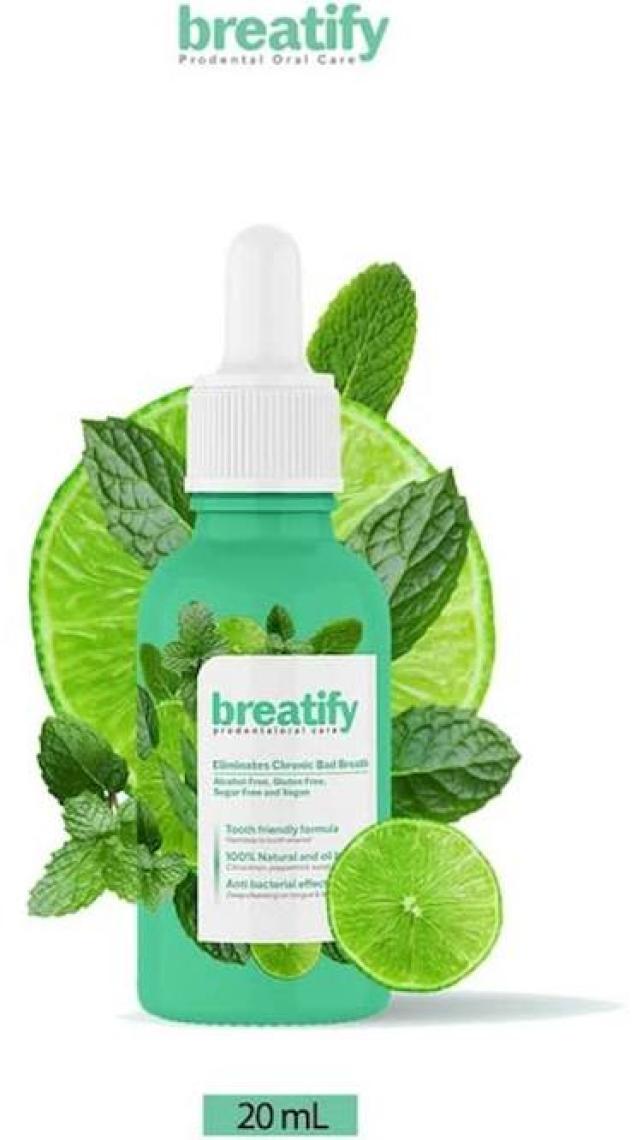 Breatify Ağız Kokusu Giderici Damla 20 ml - Kötü Nefes İçin Ferahlatıcı ve Uzun Süreli Etki