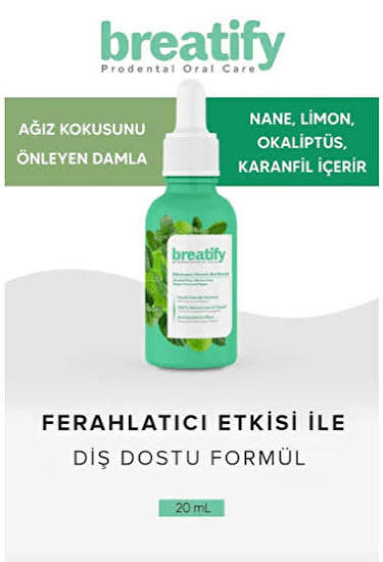 Breatify Ağız Kokusu Giderici Damla 20 ml - Kötü Nefes İçin Ferahlatıcı ve Uzun Süreli Etki