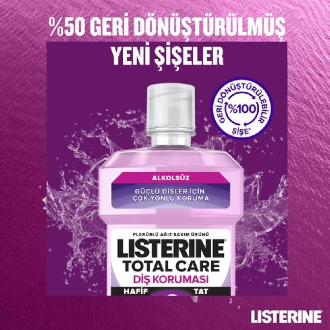 Listerine Total Care Hafif Tat Alkolsüz Ağız Bakım Suyu 500 Ml x2
