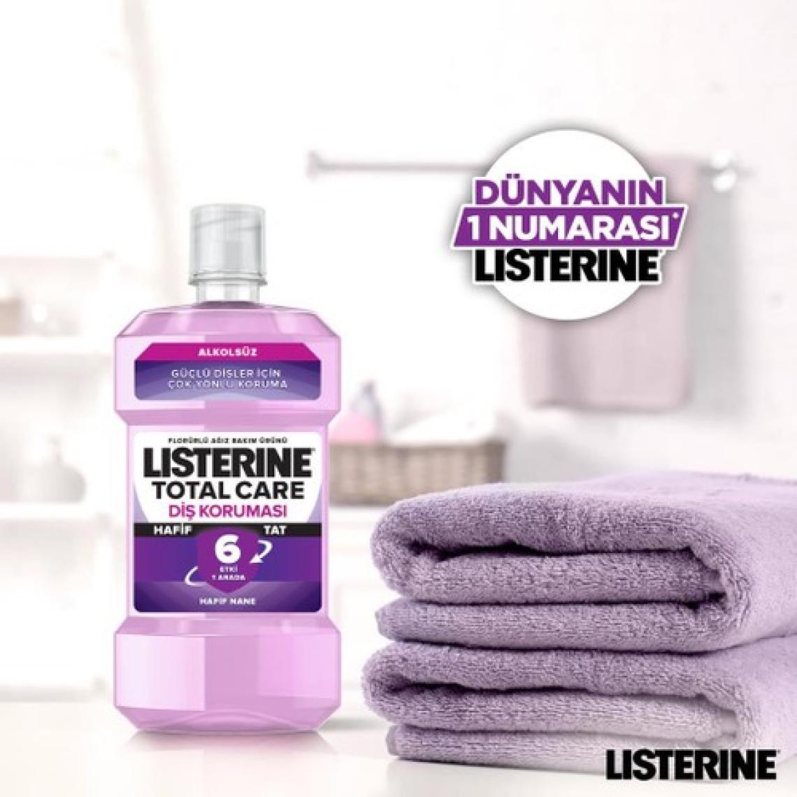 Listerine Total Care Hafif Tat Alkolsüz Ağız Bakım Suyu 500 Ml x2