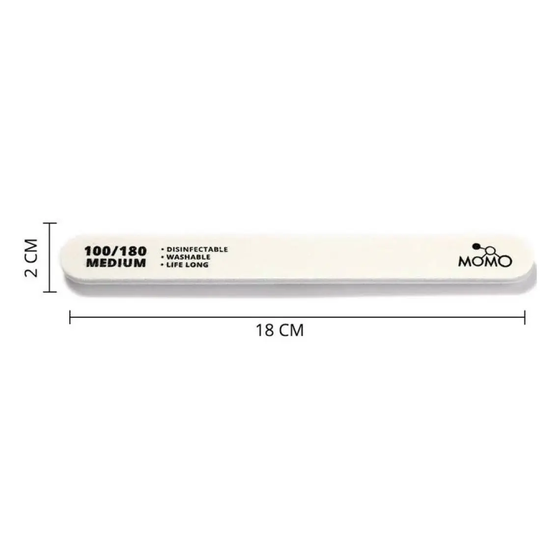 Momo Professional Protez Tırnak Kağıt Törpü, 100/180 Düz Oval Beyaz Tırnak Törpüsü