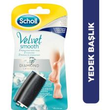 Scholl Velvet Smooth 1 Adet Çok Sert Deriler + 1 Adet Yumuşak Deriler İçin 2'li Yedek Başlik Seti Elmas Taneleri İle (Karışık)