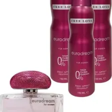Free Love Eurodream Edp Kadın Parfüm 100 ml ve Deodorant 150 ml 3 Adet