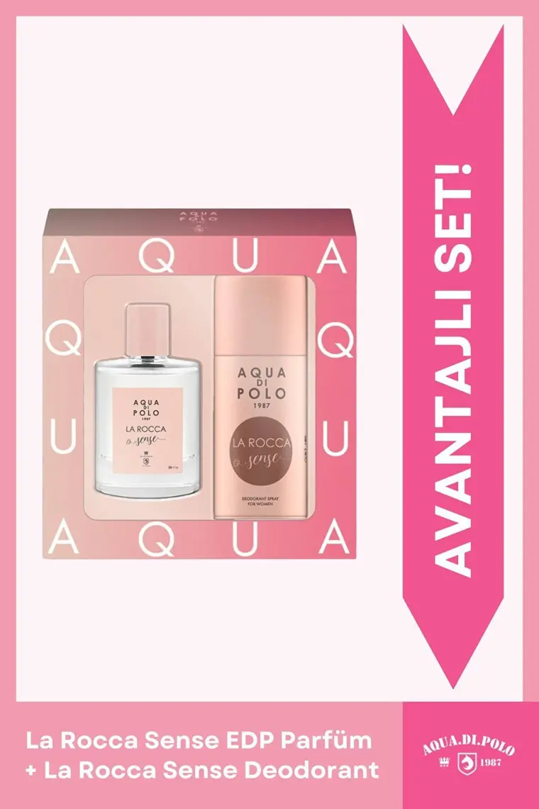 Aqua Di Polo 1987 La Rocca Sense Kadın EDP Parfüm 50 ml ve Deodorant Seti