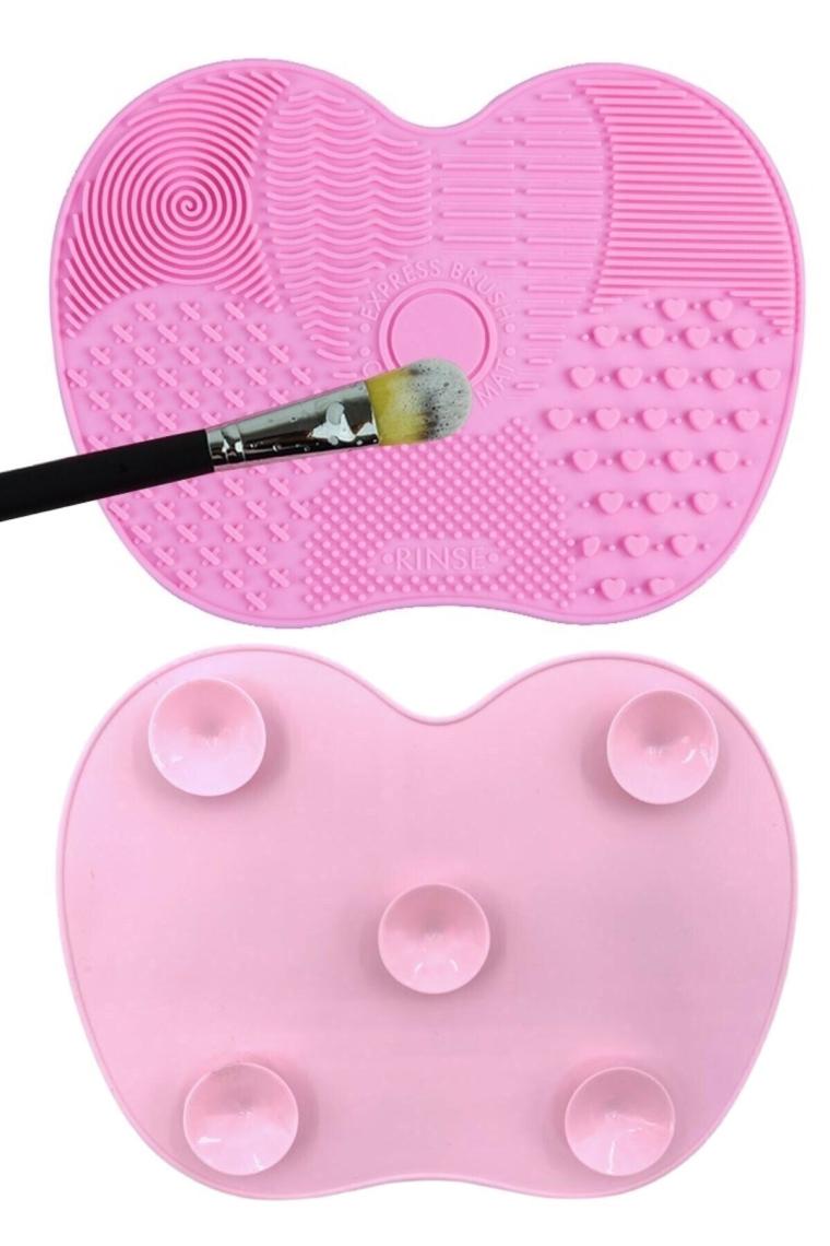 Epazzar  Boya Makyaj Fırçası Temizleme Matı Aparatı Büyük Boy Pembe 22CM