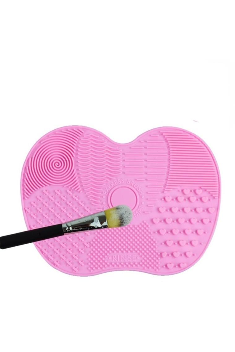 Epazzar  Boya Makyaj Fırçası Temizleme Matı Aparatı Büyük Boy Pembe 22CM