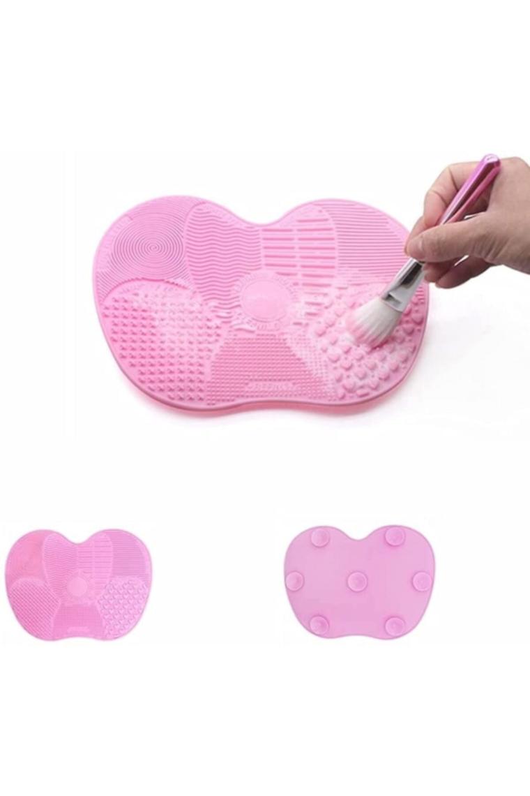 Epazzar  Boya Makyaj Fırçası Temizleme Matı Aparatı Büyük Boy Pembe 22CM