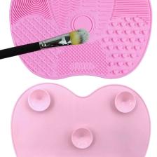 Epazzar  Boya Makyaj Fırçası Temizleme Matı Aparatı Büyük Boy Pembe 22CM