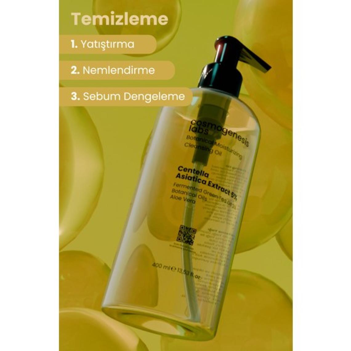 Cosmogenesis Labs Yüz Ve Makyaj Temizleme Yağı 400ml - Nemlendirici, Sebum Dengeleyici, Cleansing Oil Vegan (%5 CICA)