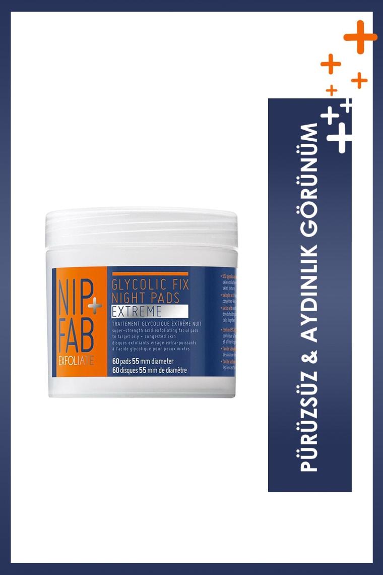 Glycolic Fix Extreme 60 Adet Pürüzsüz Aydınlık Görünüm Gece Pedi