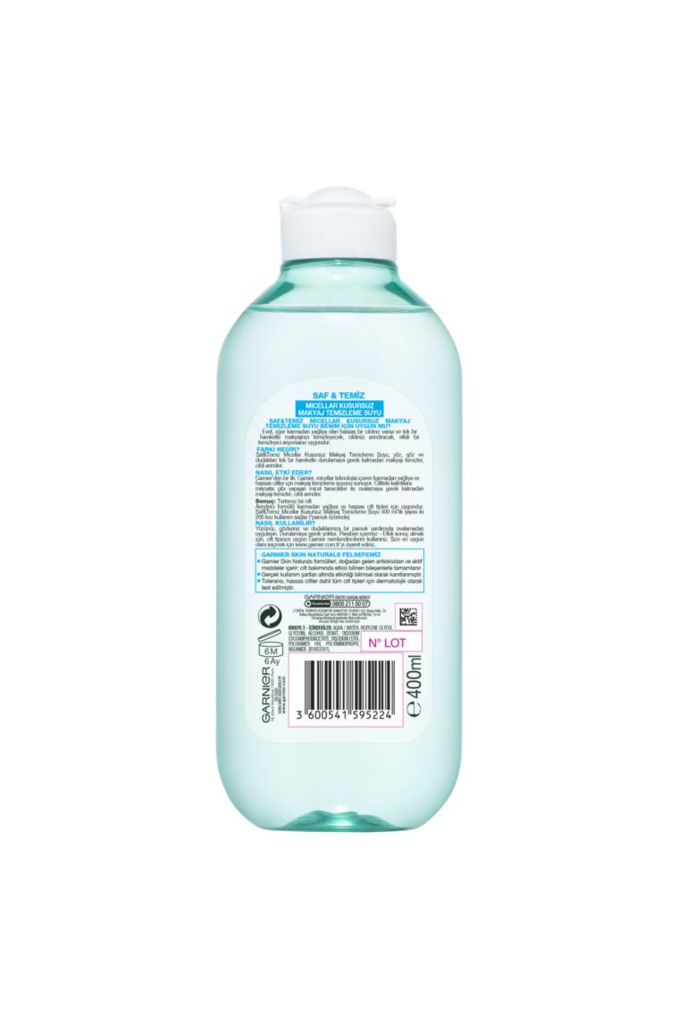Garnier Micellar Saf ve Temiz Kusursuz Makyaj Temizleme Suyu 400 ml