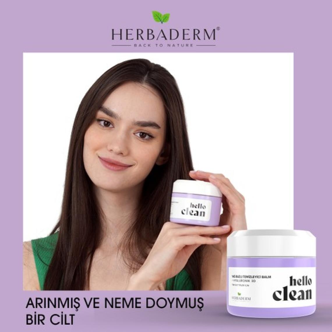 Herbaderm Hello Clean Hyaluronik 3D Yoğun Nemlendirici Yağ Bazlı Temizleyici Balm 100 ml