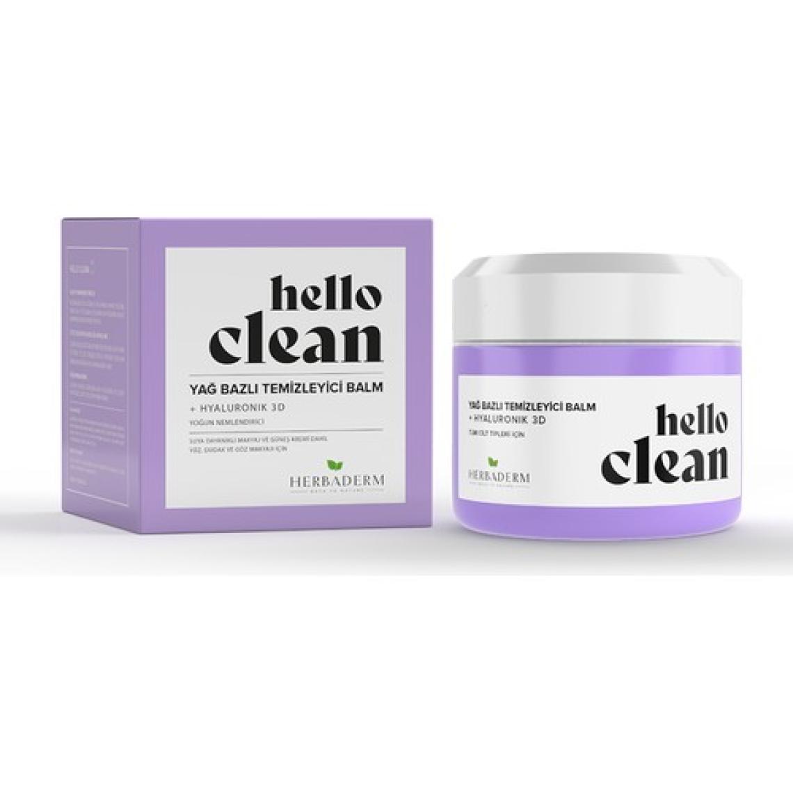 Herbaderm Hello Clean Hyaluronik 3D Yoğun Nemlendirici Yağ Bazlı Temizleyici Balm 100 ml