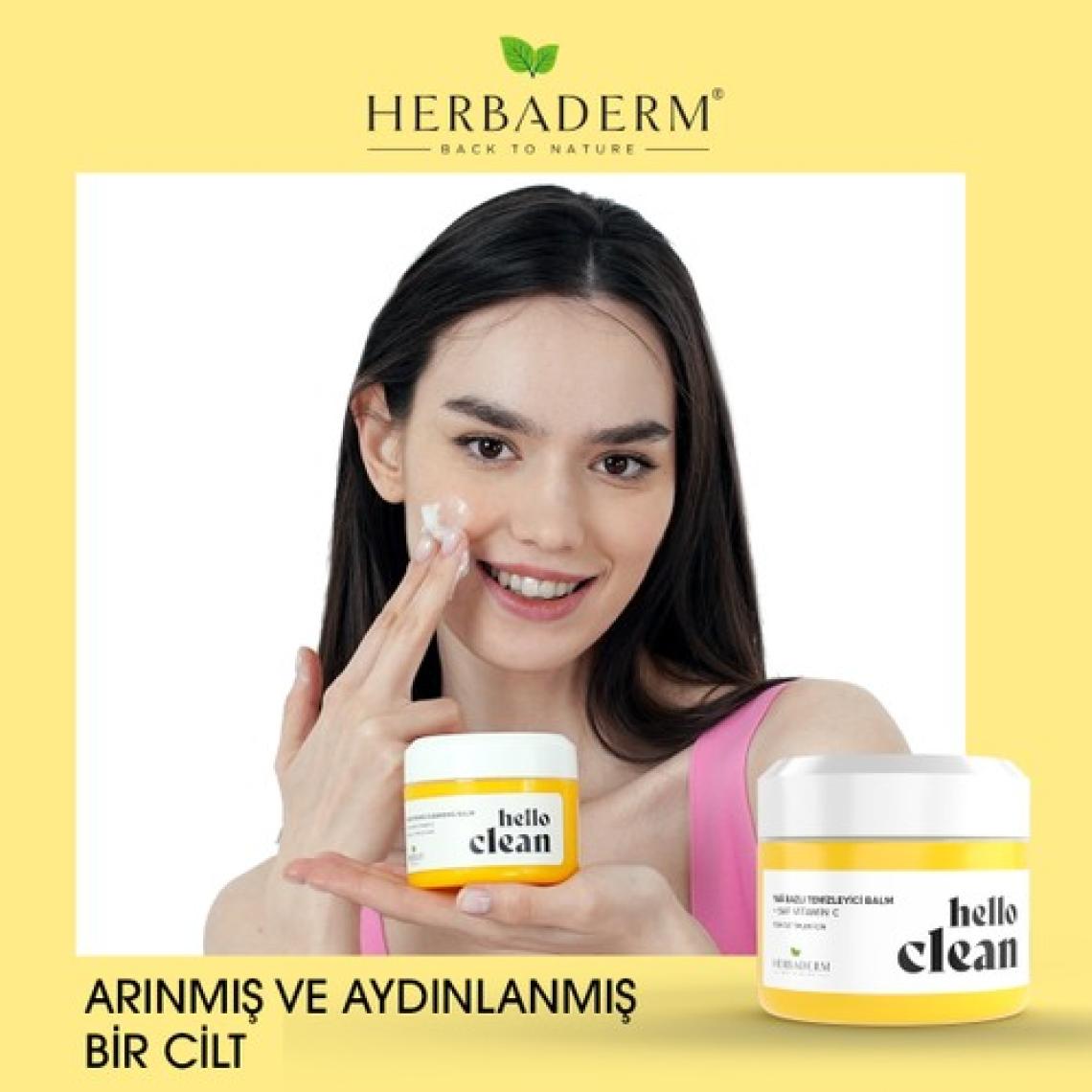 Herbaderm Hello Clean Saf Vitamin C Aydınlatıcı ve Canlandırıcı Yağ Bazlı Temizleyici Balm 100 ml