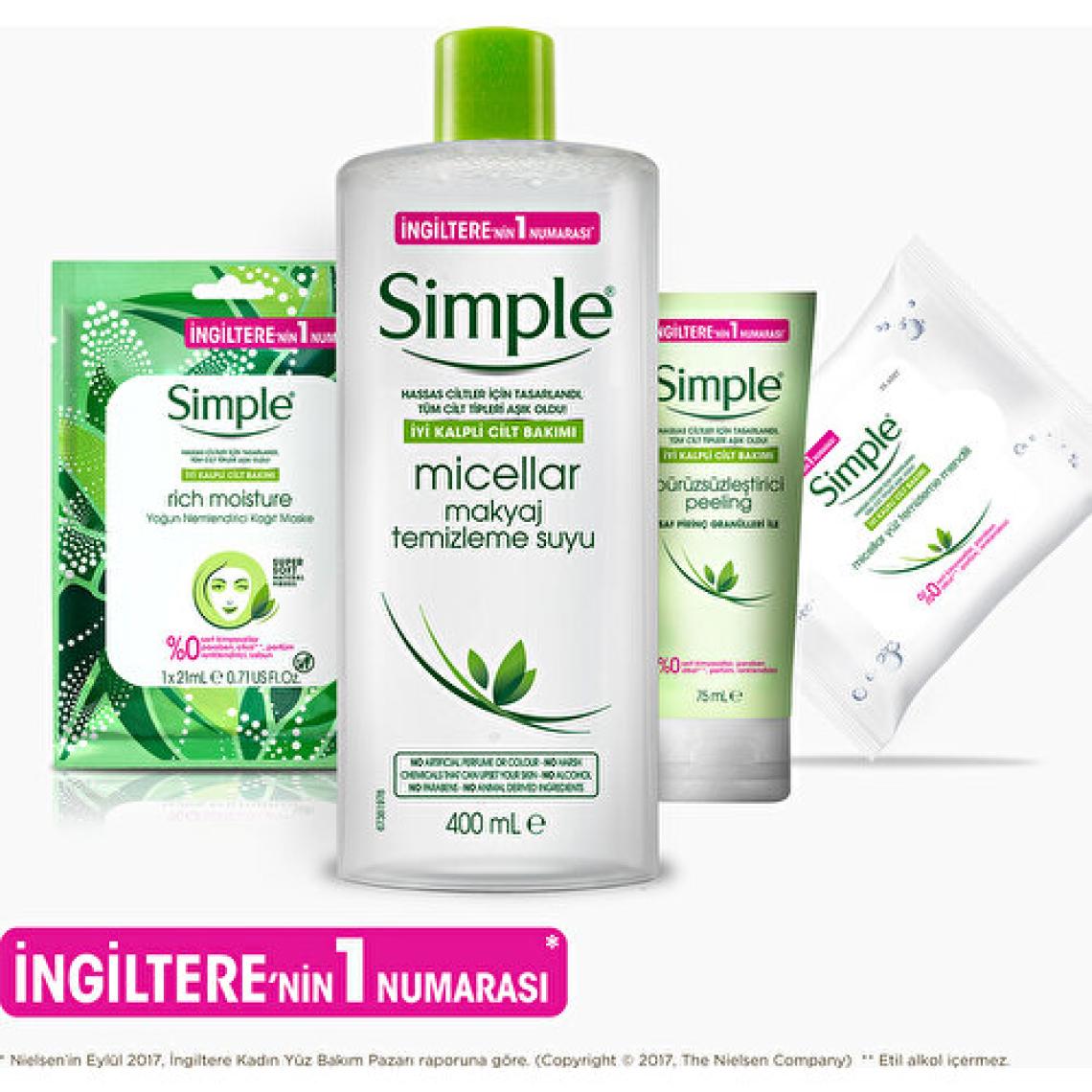 Simple Micellar Makyaj Temizleme Suyu 400 ml