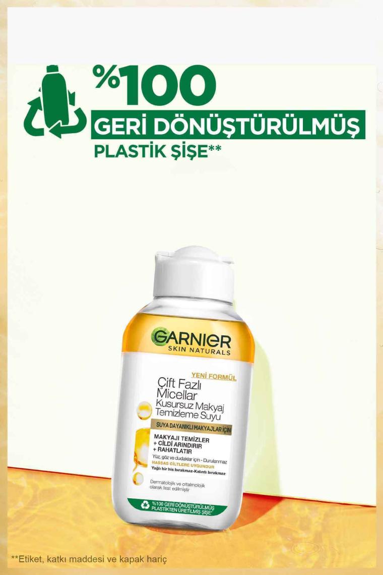 Garnier Micellar Çift Fazlı Kusursuz Makyaj Temizleme Suyu 100 ml