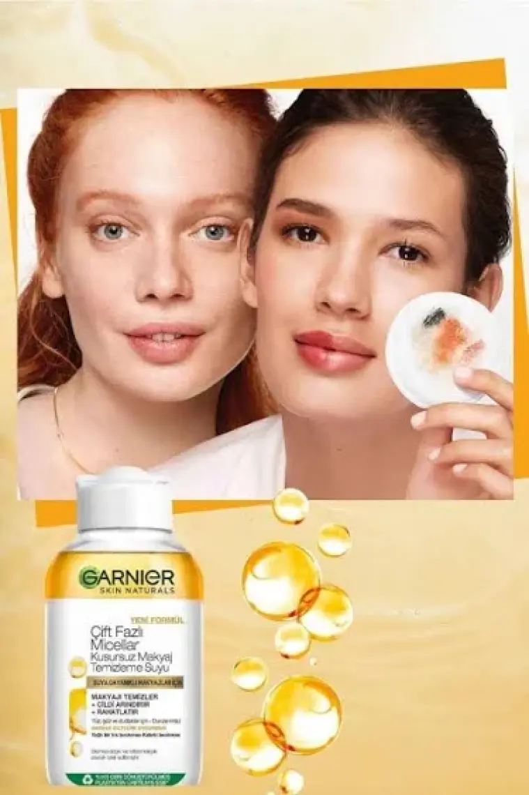Garnier Çift Fazlı Micellar Kusursuz Makyaj Temizleme Suyu 100ML
