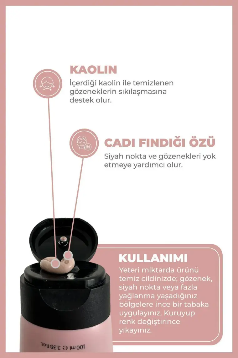 the fair. Siyah Nokta Karşıtı Kaolin Gözenek Temizleyen Yağlı ve Karma Ciltler için Kil Maskesi 30 ml