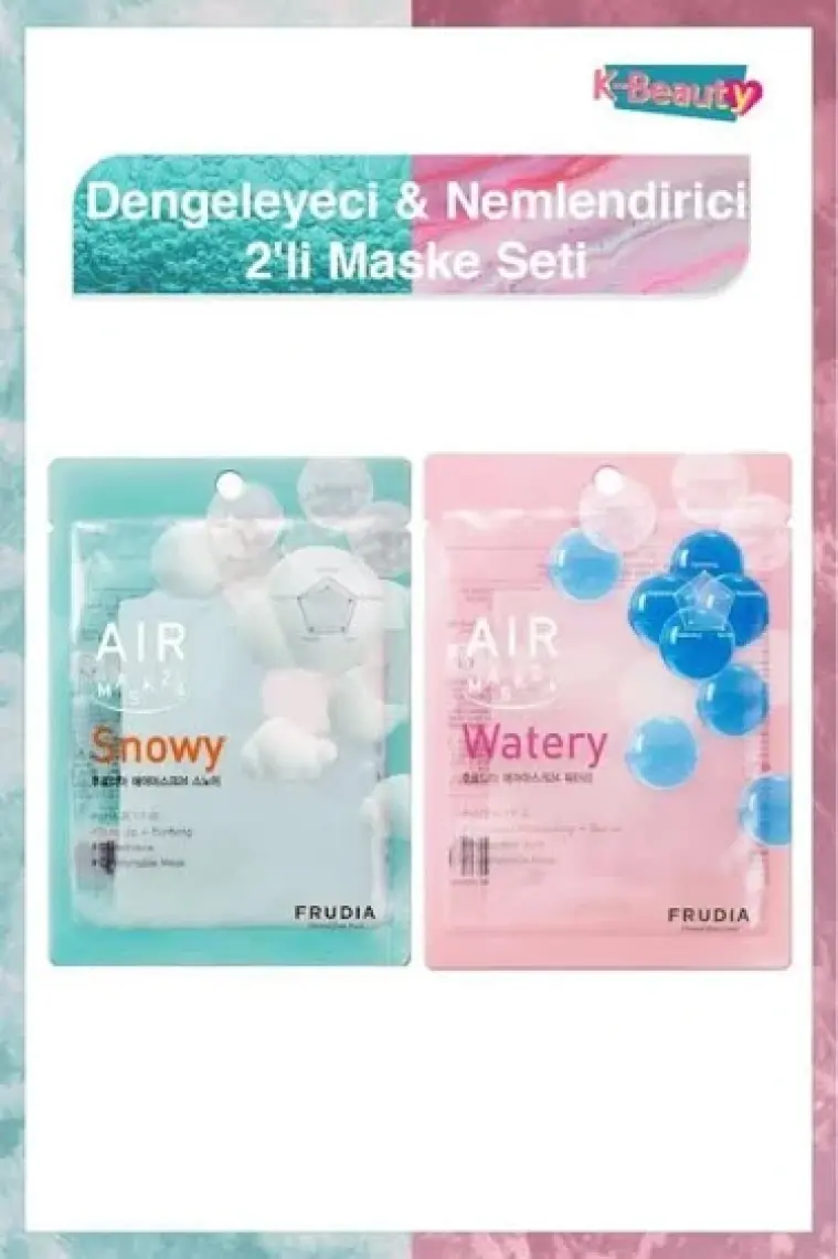 Frudia Aiır Snowy Maske + Frudia Air Watery Maske 2'li Set