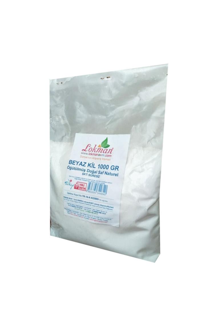 Lokman Beyaz Kil Öğütülmüş Doğal Saf Naturel 1000 Gr Paket