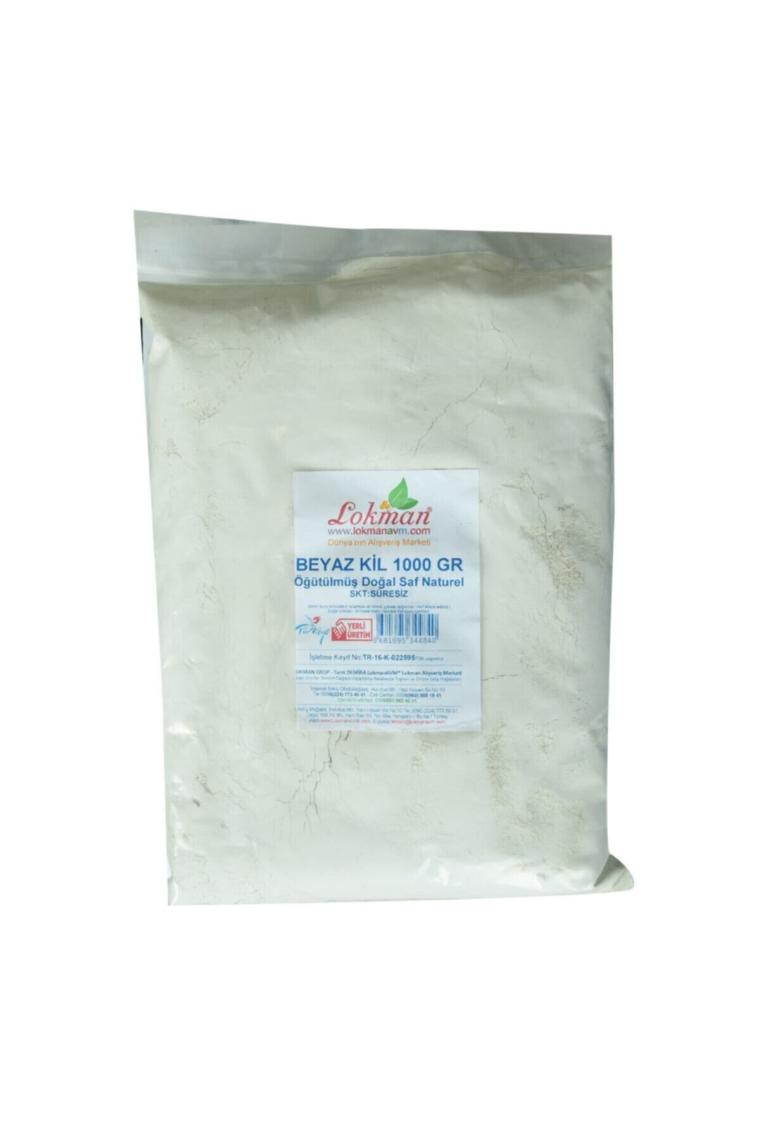 Lokman Beyaz Kil Öğütülmüş Doğal Saf Naturel 1000 Gr Paket
