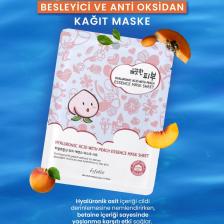 Hyalüronik Asit Ve Şeftali Ile Nemlendirici Kağıt Maske Mask