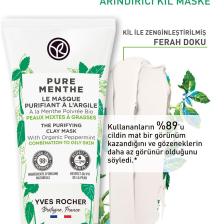 Karma ve Yağlı Cilt, Arındırıcı, Temizleyici, Matlaştırıcı Prebiyotik Kil Maske-Pure Menthe-75ml