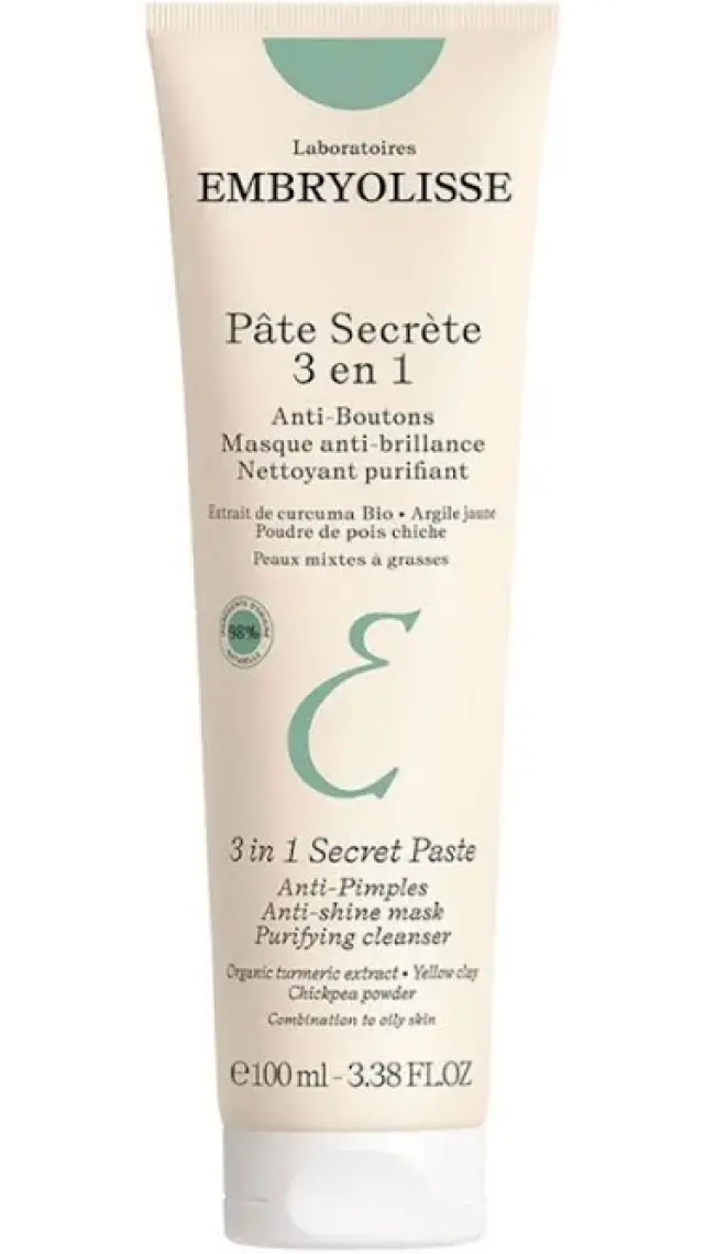 Embryolisse 3 İn 1 Secret Paste Karma ve Yağlı Ciltler İçin Maske ve Temizleyici 100 ml