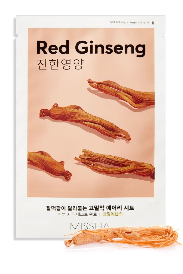Kırmızı Ginseng Özlü Canlı Görünüm Sağlayan Yaprak Maske (1AD) Airy Fit Sheet Mask Red Ginseng