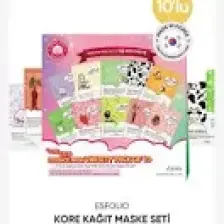 10 Lu Kore Maske Seti Kutu Içinde Esfolio Pure Skin Korean Mask Variety Pack