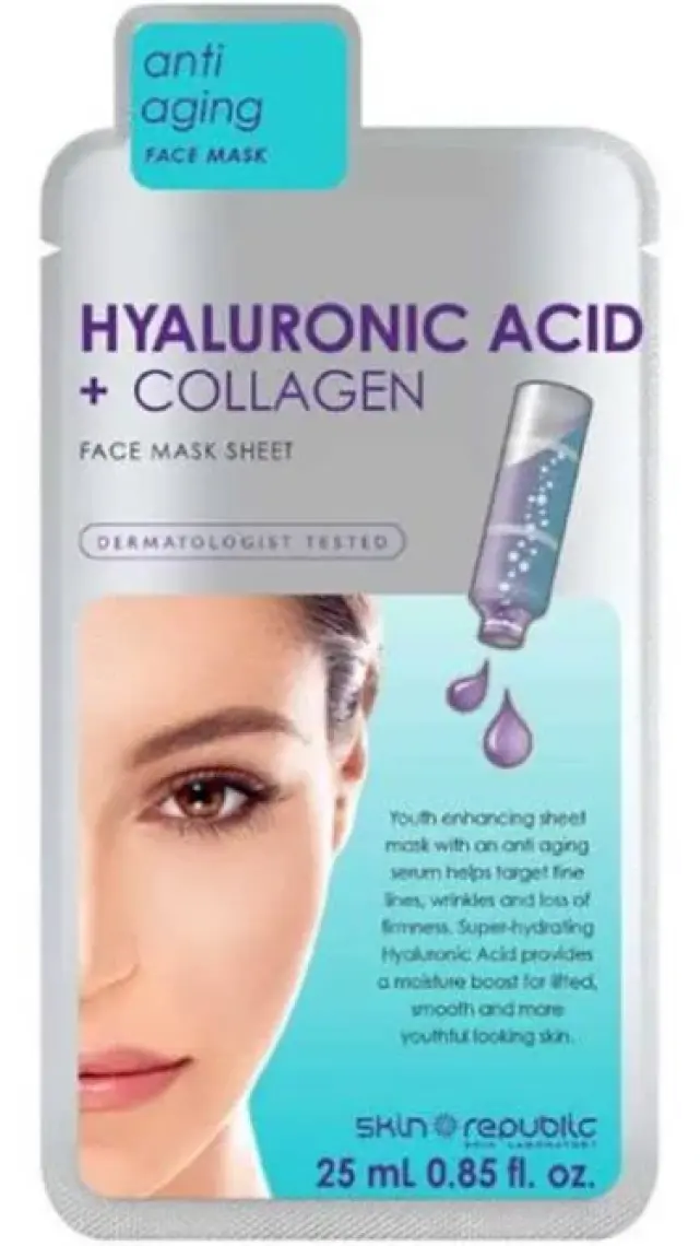 Skin Republic Hyaluronic Acid+Collagen Maske 25 ml