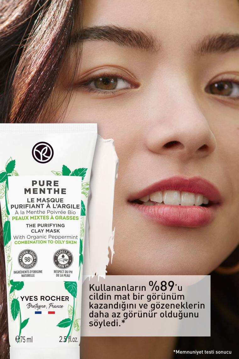 Karma Ve Yağlı Ciltler Için Pure Menthe Kil Maske-75 ml