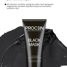PROCSIN Siyah Nokta Giderici Aktif Kömürlü Siyah Maske 100 ML